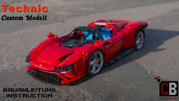 Custom 42143 RC Red Sports Car - modification parts