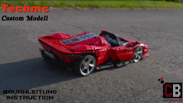 Custom 42143 RC Red Sports Car - modification parts