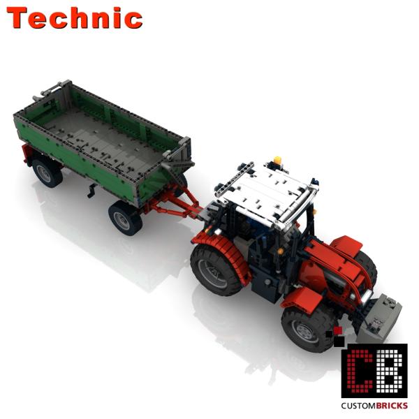 Custom 4x4 RC Traktor 8063 mod + Anhänger