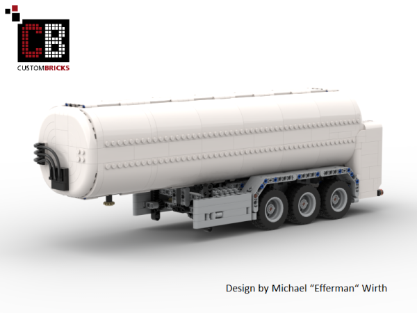 Custom white gas trailer