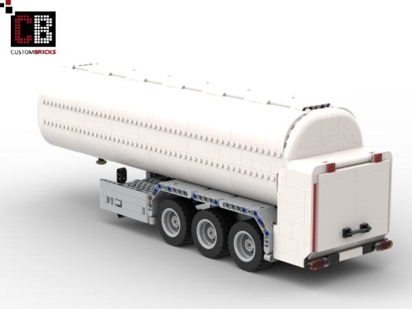 Custom white gas trailer
