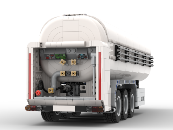 Custom white gas trailer