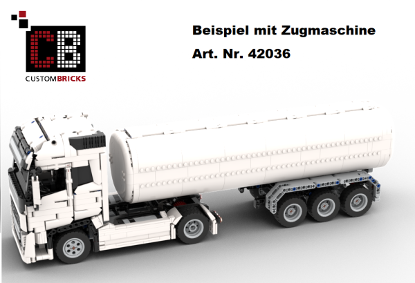 Custom white gas trailer