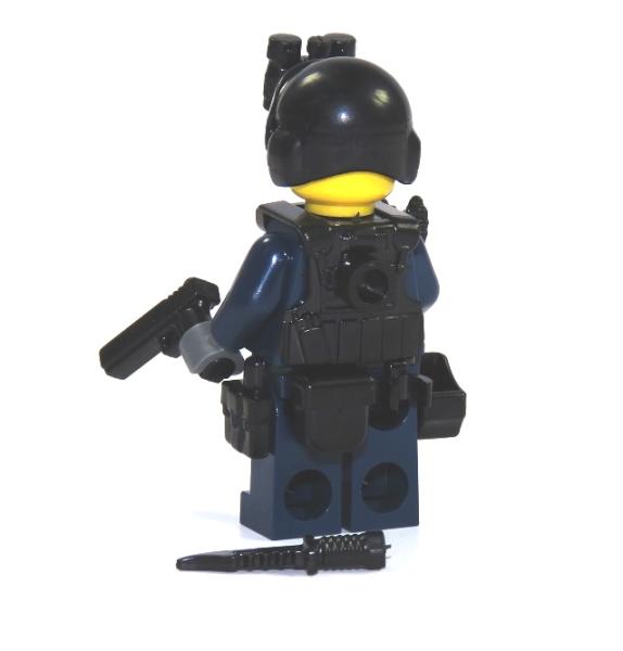 Custom Figur Polizist Spezialeinheit aus LEGO® Teilen mit Custom Zubehör von minifig.cat