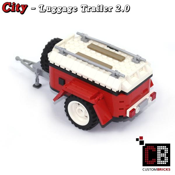 Luggage trailer 2.0 T1 10220 - Red - made of LEGO® bricks