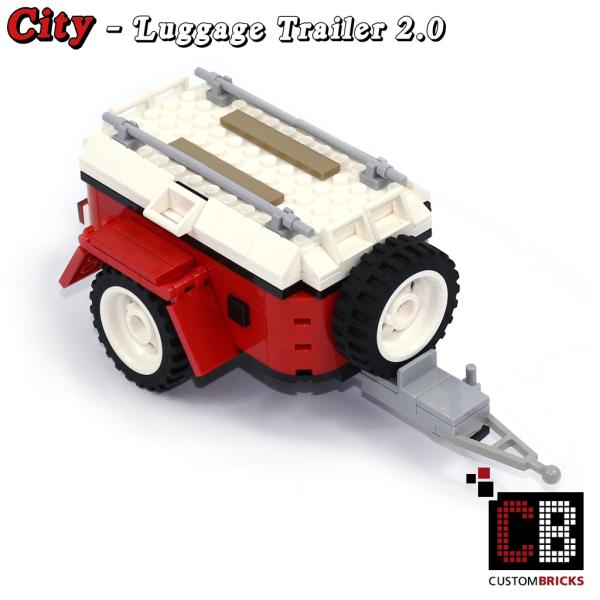 Luggage trailer 2.0 T1 10220 - Red - made of LEGO® bricks