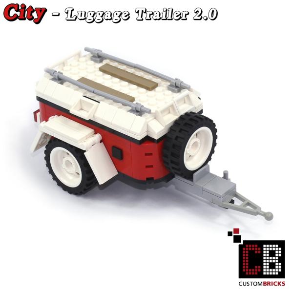 Luggage trailer 2.0 T1 10220 - white - made of LEGO® bricks