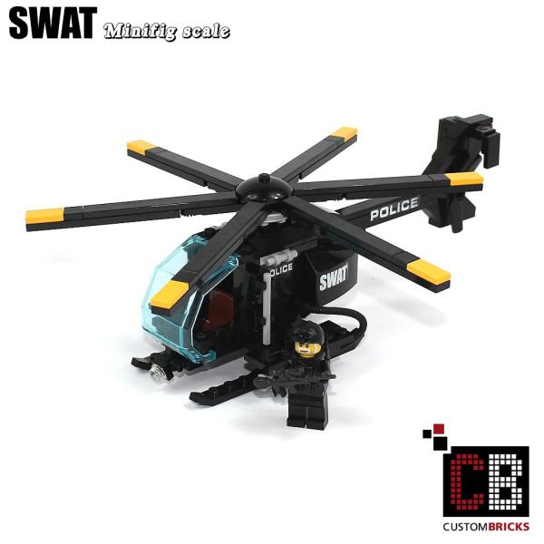 SWAT Hubschrauber - MH-6 Little Bird aus LEGO® Steinen