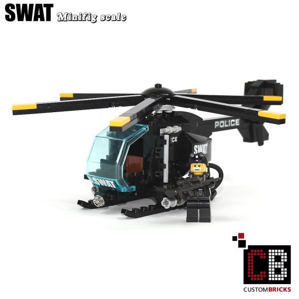 SWAT Hubschrauber - MH-6 Little Bird aus LEGO® Steinen