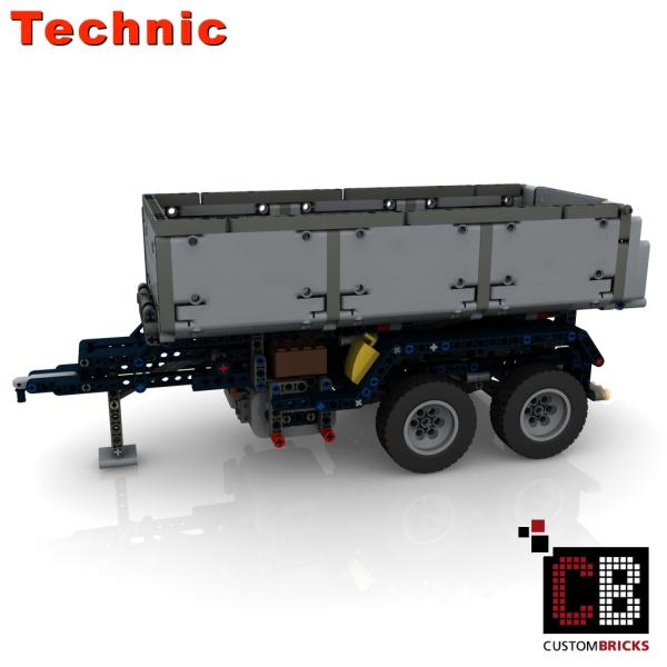 CUSTOM trailer 2-axle with tipping function - grey