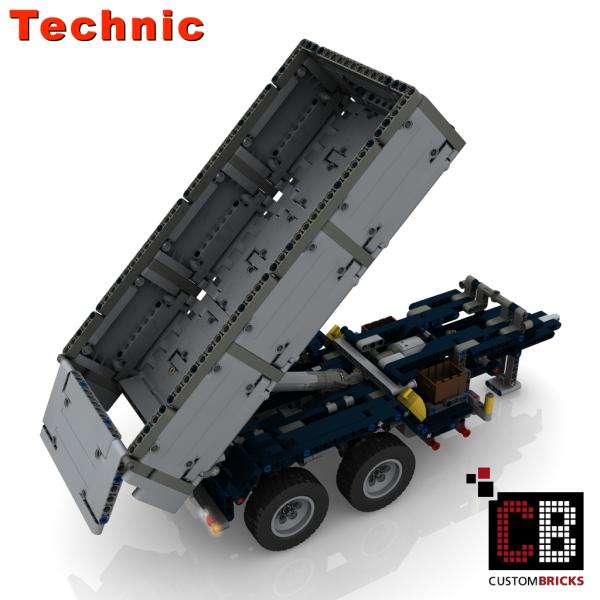 CUSTOM trailer 2-axle with tipping function - grey