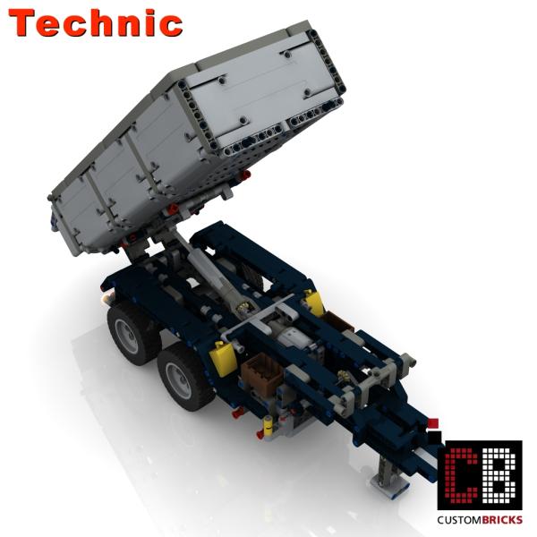 CUSTOM trailer 2-axle with tipping function - grey