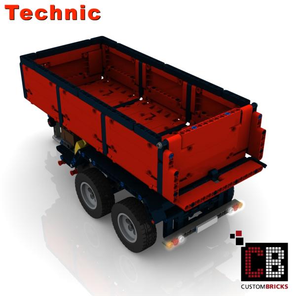 Custom 42043 LKW Anhänger 2-Achser mit Kippfunktion - rot