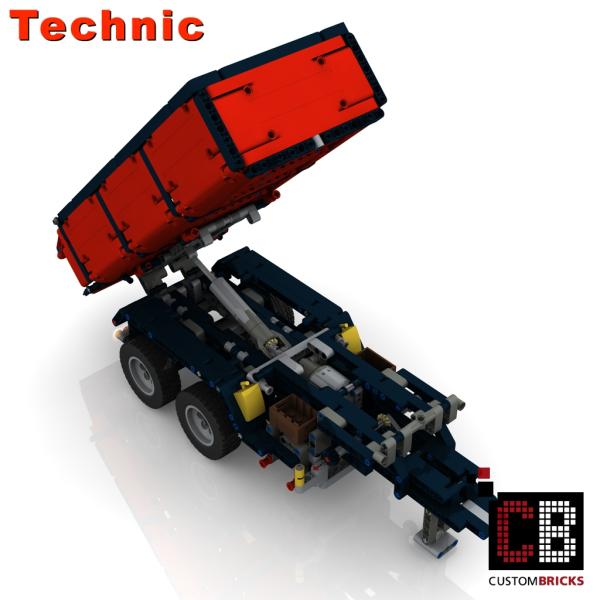 Custom 42043 LKW Anhänger 2-Achser mit Kippfunktion - rot
