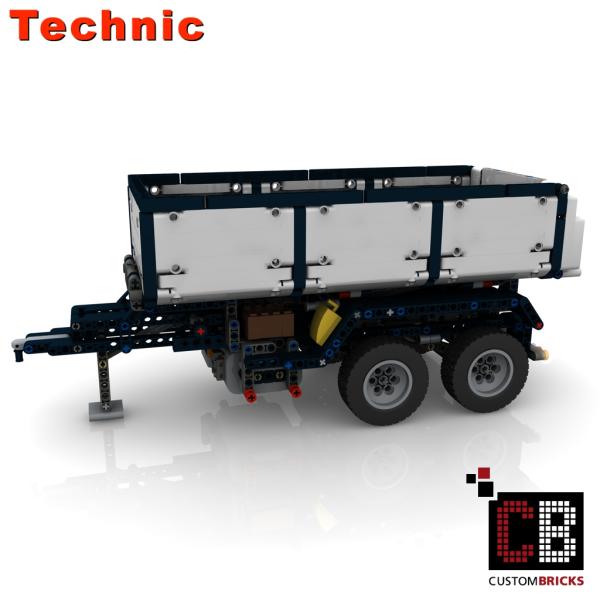 Custom LKW 42043 Anhänger 2-Achser mit Kippfunktion - weiß