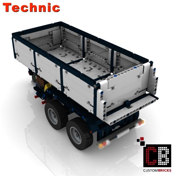 Custom LKW 42043 Anhänger 2-Achser mit Kippfunktion - weiß