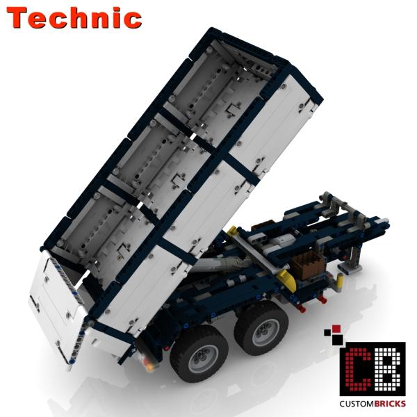Custom LKW 42043 Anhänger 2-Achser mit Kippfunktion - weiß