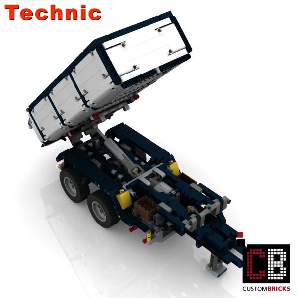 Custom LKW 42043 Anhänger 2-Achser mit Kippfunktion - weiß