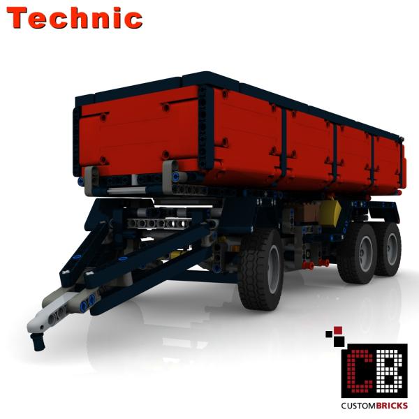 Custom LKW 42043 Anhänger mit Kippfunktion - rot