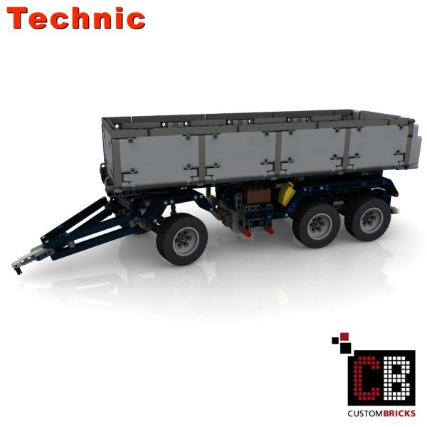 Custom 42043 trailer with tipping function - grey