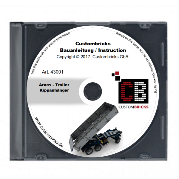 Custom 42043 trailer with tipping function - grey