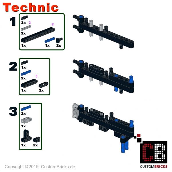 Allerede eksegese enkelt gang CUSTOMBRICKS.de - LEGO Technic model Custombricks MOC Instruction