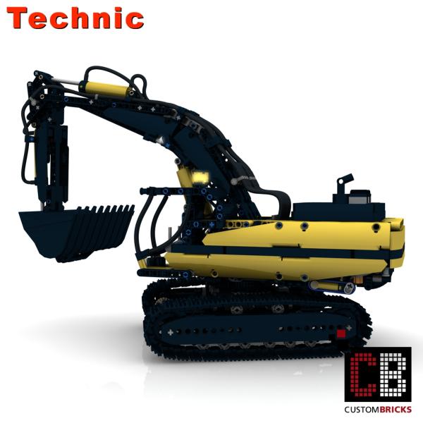 Custom RC crawler Excavator with Pneumatic