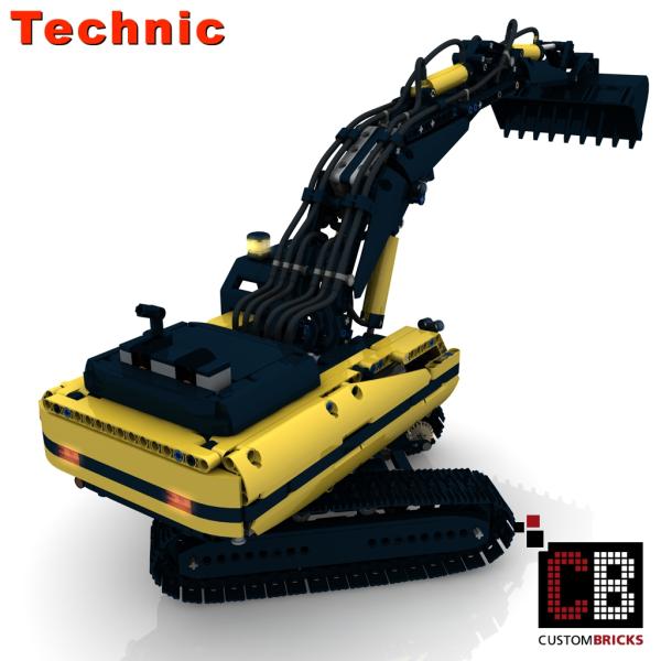 Custom RC crawler Excavator with Pneumatic