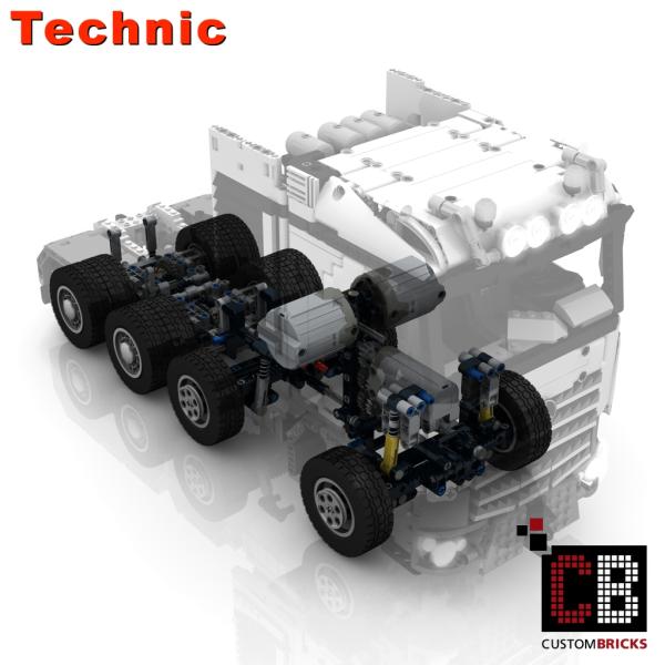 Custom LKW SLT blau weiß - RC Truck