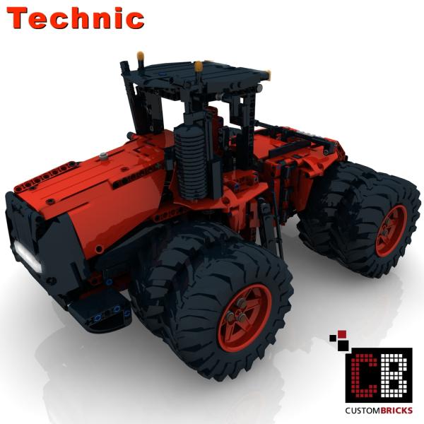 Custom RC großer roter Traktor