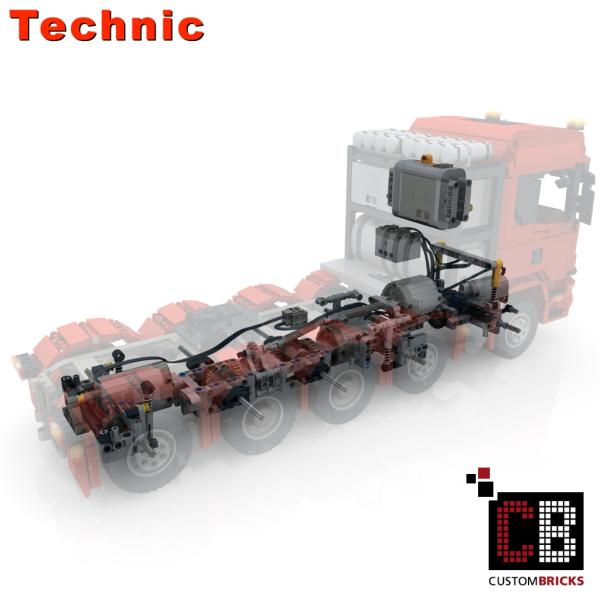Custom RC truck 10x4 6 SLT Truck - red
