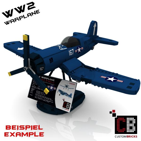 WW2 Warplane - Vought F4U Corsair - Blue Edition