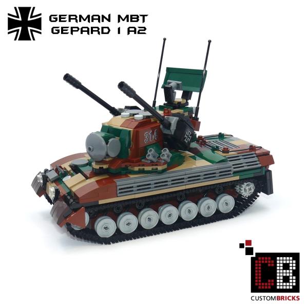 CUSTOM Bundeswehr MBT Gepard 1A2 Flakpanzer made of LEGO® bricks