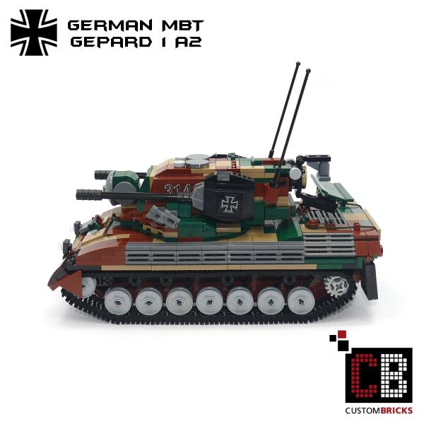 CUSTOM Bundeswehr MBT Gepard 1A2 Flakpanzer made of LEGO® bricks