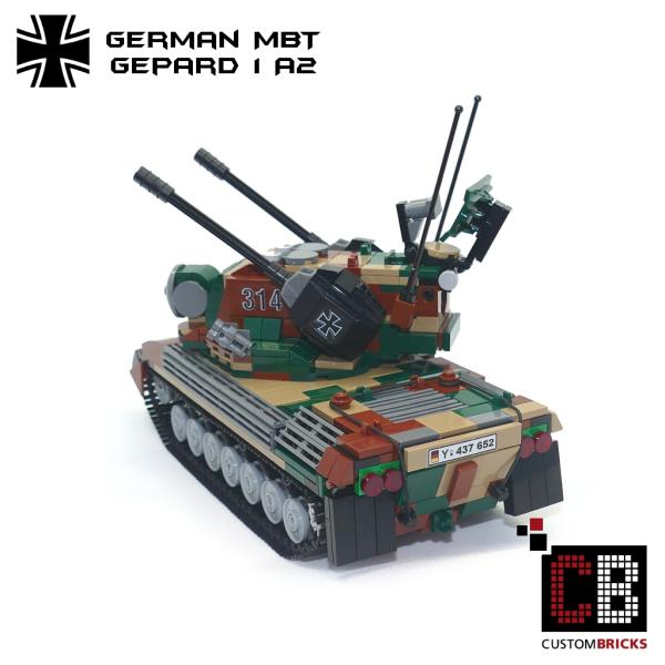 CUSTOM Bundeswehr MBT Gepard 1A2 Flakpanzer made of LEGO® bricks