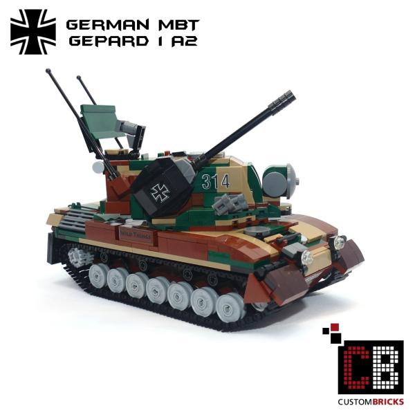 CUSTOM Bundeswehr MBT Gepard 1A2 Flakpanzer made of LEGO® bricks