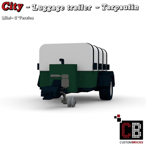 Custom Mini-C. Luggage Trailer with tarpaulin