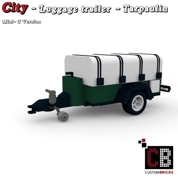 Custom Mini-C. Luggage Trailer with tarpaulin