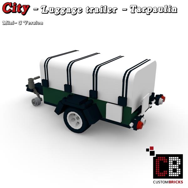 Custom Mini-C. Luggage Trailer with tarpaulin