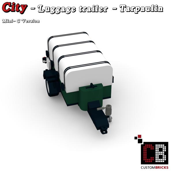 Custom Mini-C. Luggage Trailer with tarpaulin