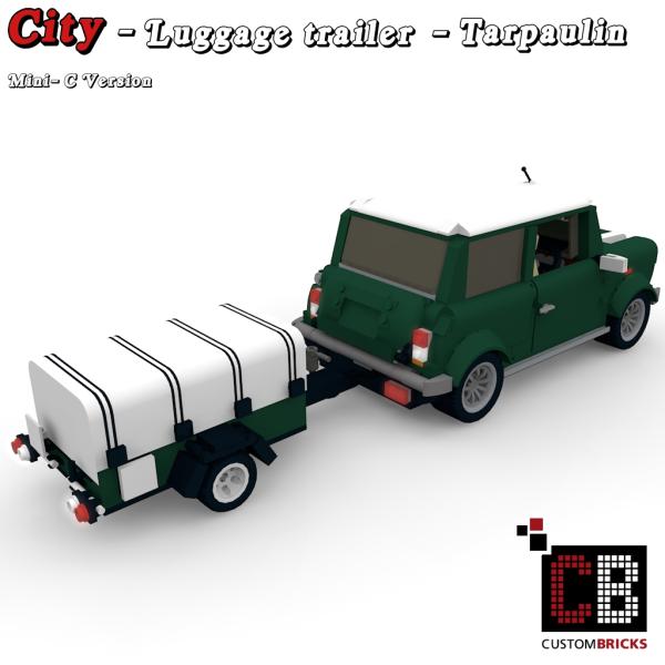 Custom Mini-C. Luggage Trailer with tarpaulin