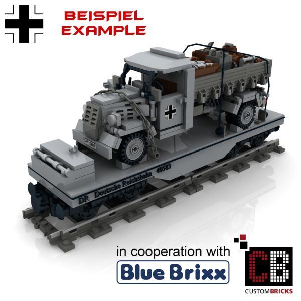 BB - CustomBricks WW2 LKW-Transporter from plug-in blocks