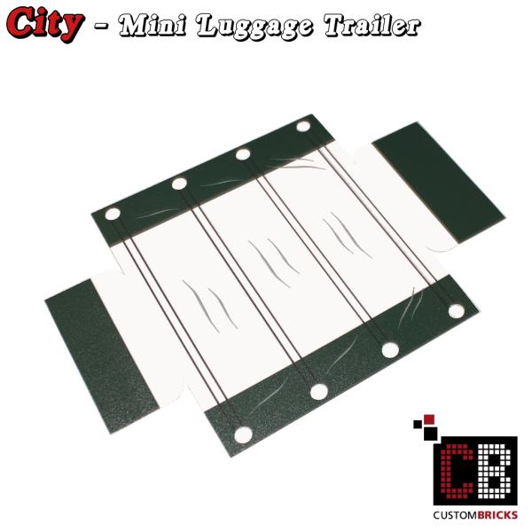 Luggage trailer Mini with tarpaulin - green - made of LEGO® bricks