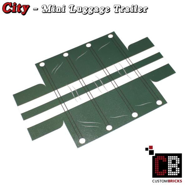 Luggage trailer Mini with tarpaulin - green - made of LEGO® bricks