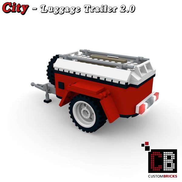 Custom T1 Luggage Trailer - 2.0 red