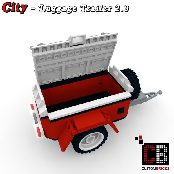 Custom T1 Luggage Trailer - 2.0 red