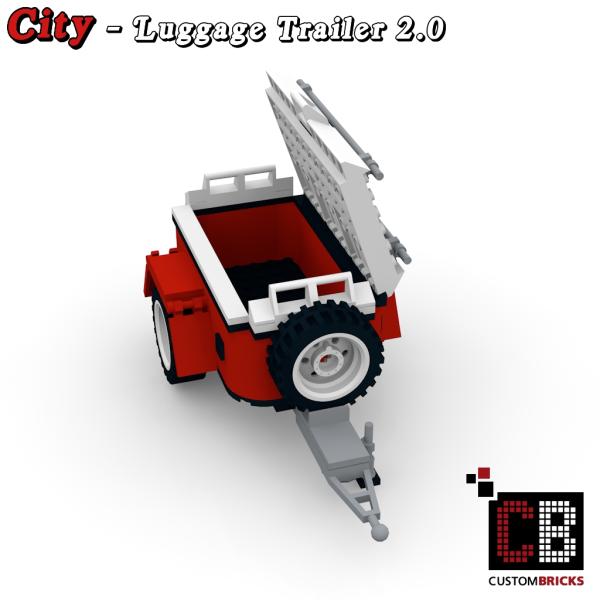 Custom T1 Luggage Trailer - 2.0 red