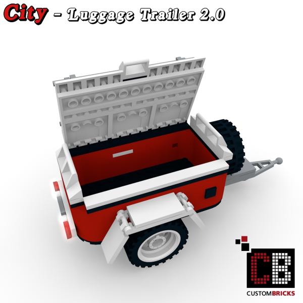 Custom T1 Luggage Trailer - 2.0 white