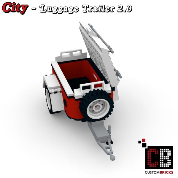 Custom T1 Luggage Trailer - 2.0 white