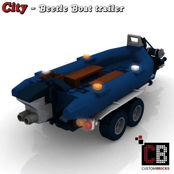 Custom Beetle trailer with boat